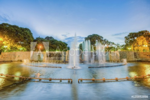 Picture of Independence Square in Mendoza city Argentina